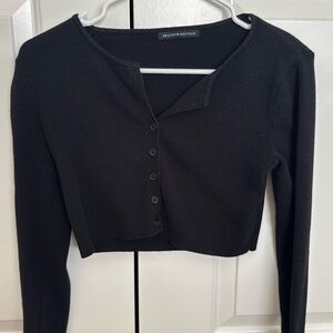 Brand Melville Black Athelia Knit Top Long Sleeve
